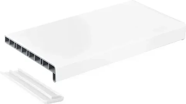 Подоконник Витраж Дизайн сияющий белый